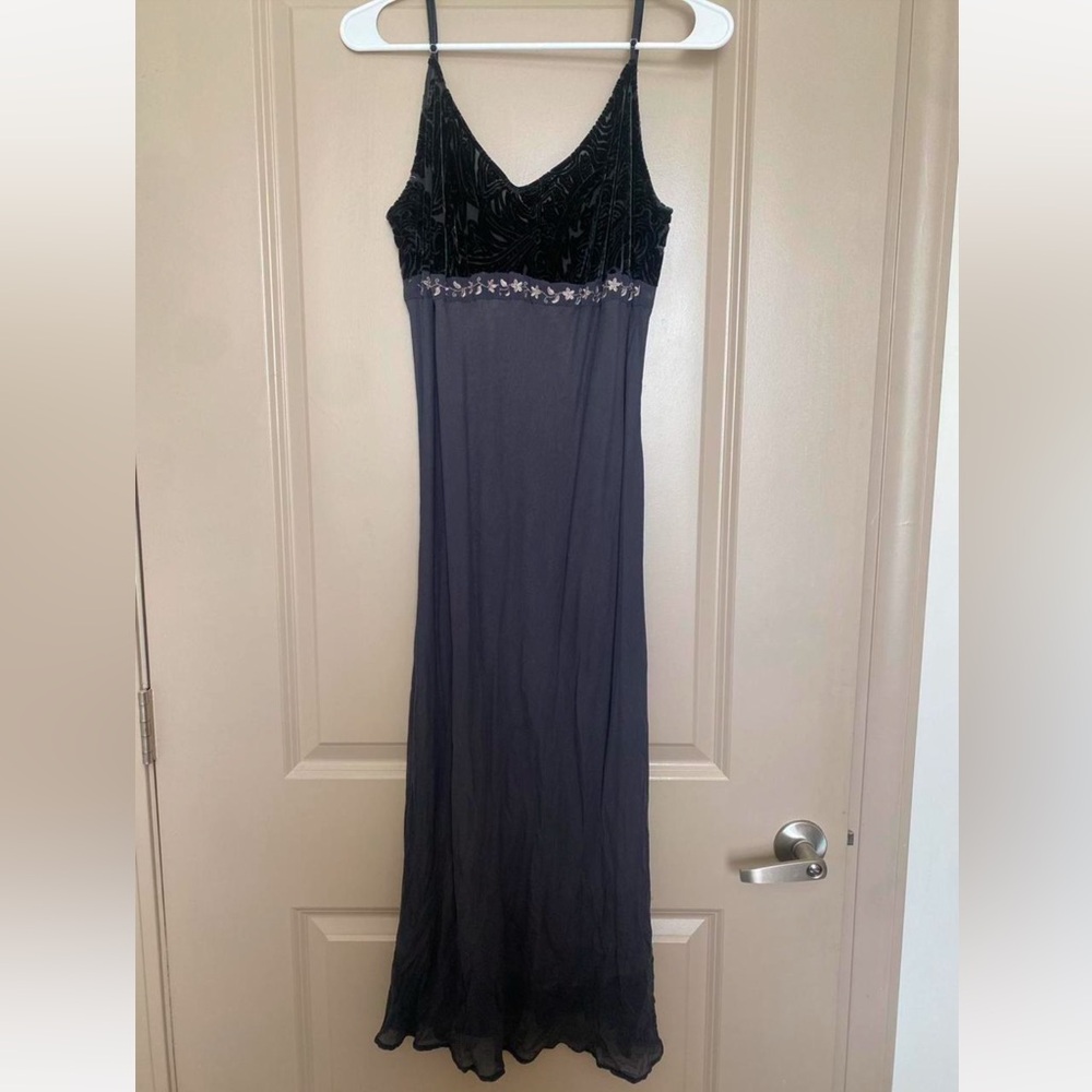 Black slip dress